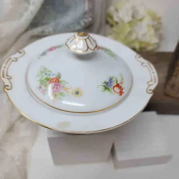 Monarch China Sunny Vale Lidded Sugar Bowl Occupied Japan Vintage - Picture 3 of 8